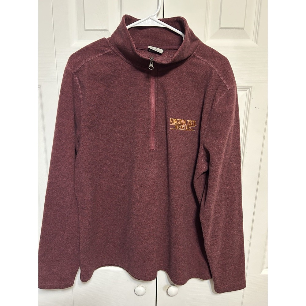 Virginia Tech Hokies MV Sport Vintage 1/4 Zip Pullover Fleece, Maroon, Men's M